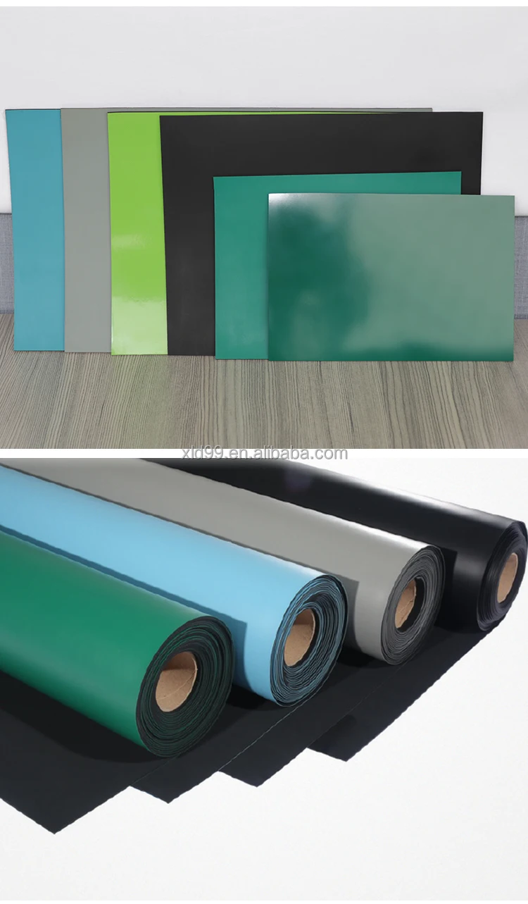 antistatic rubber anti-static grounding poimt floor green anti static table workbench esd-mat roll full antifatigue esd mat