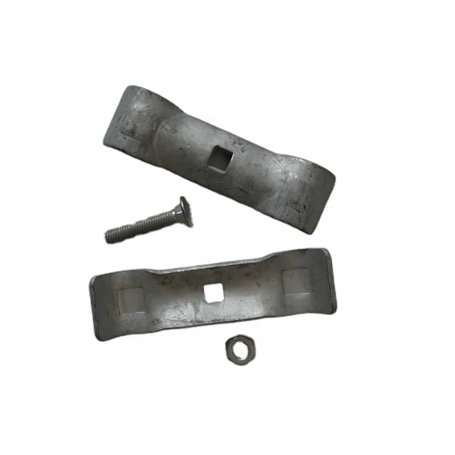 Heavy Duty 90mm Center Distance Metal Clamps Pressed Technique Fence Coupler Clip for Connecting Stable Fence & Gate Posts