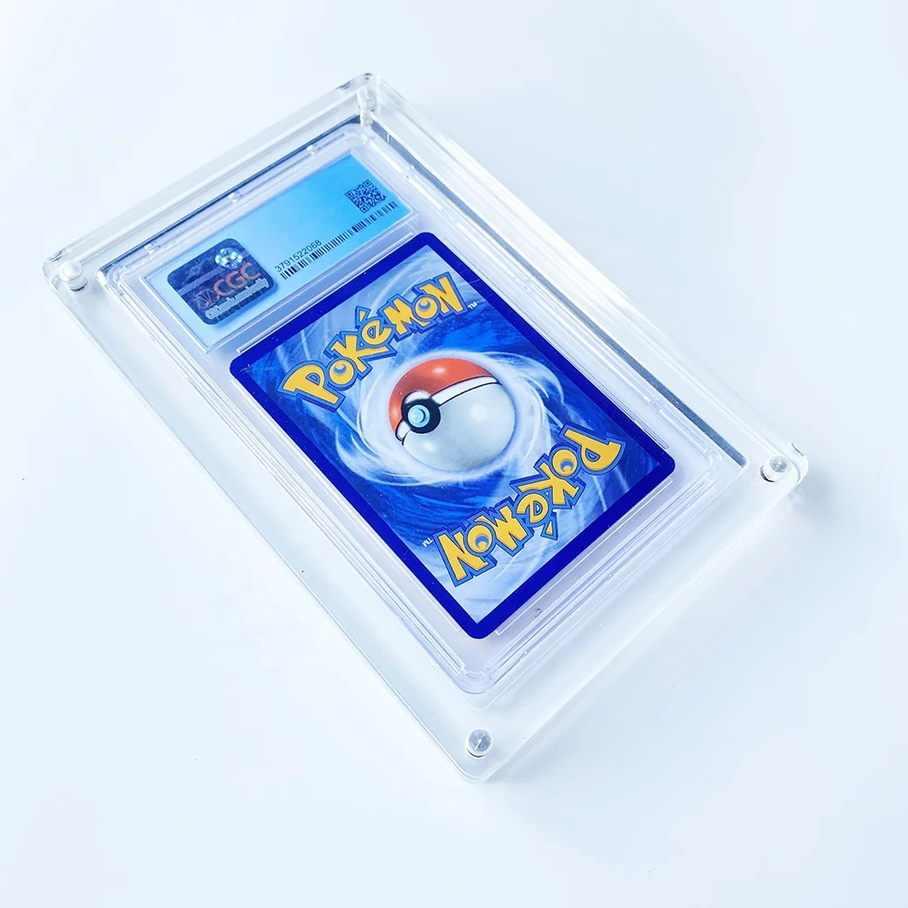 Оптовая продажа на заказ акриловая рамка для дисплея Pokemon плит карт BGS CGC