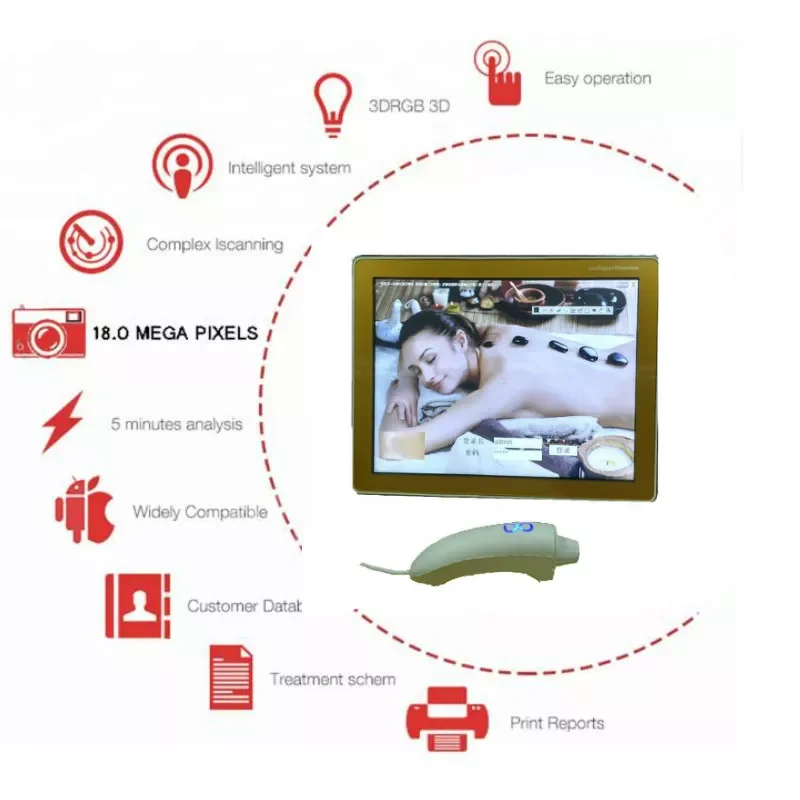 Hot sale portable full face skin analyzer/skin analysis machine