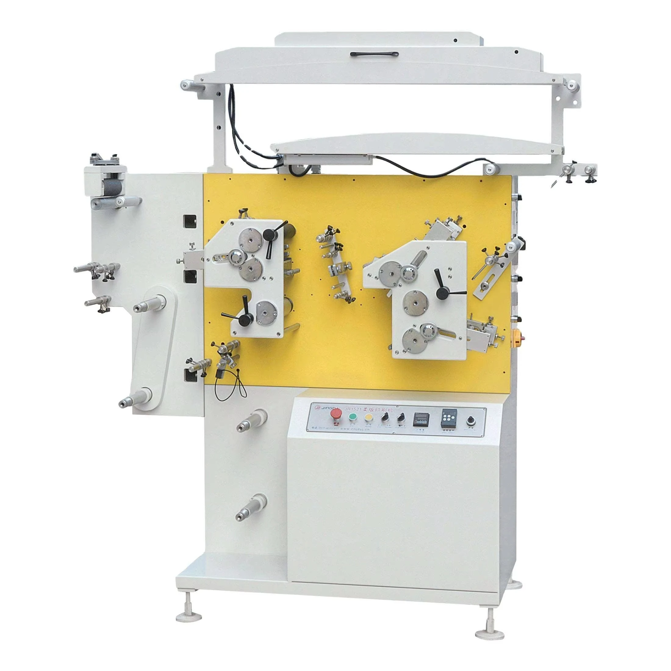 High Speed Flexo Fabric Clothes Satin Ribbon Label Printing Machine For Cotton Machine Label Printing