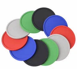 Wholesale  Cheap 3D Custom Printing Embossed Logo Silicone Mat Soft PVC Rubber Cup Coasters For Drinks