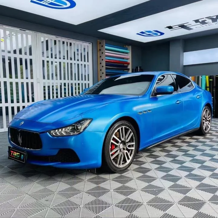 Wholesale sales of high quality PVC car color film electrolight metal deep blue vinyl protective film