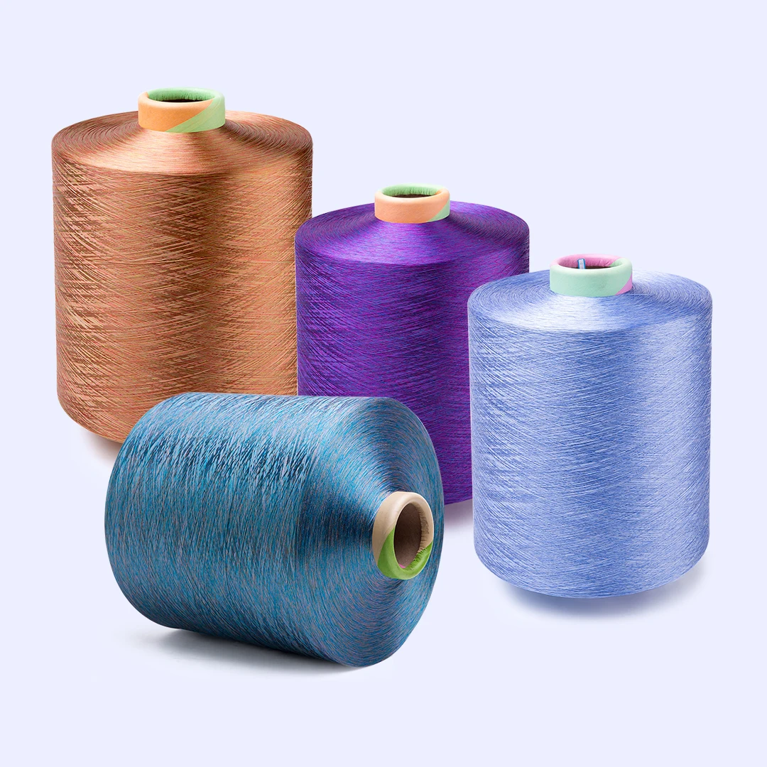 Recycled Dope Dyed 150D/144F Recycle SM DTY Polyester Yarn Knitted Yarn For Glove