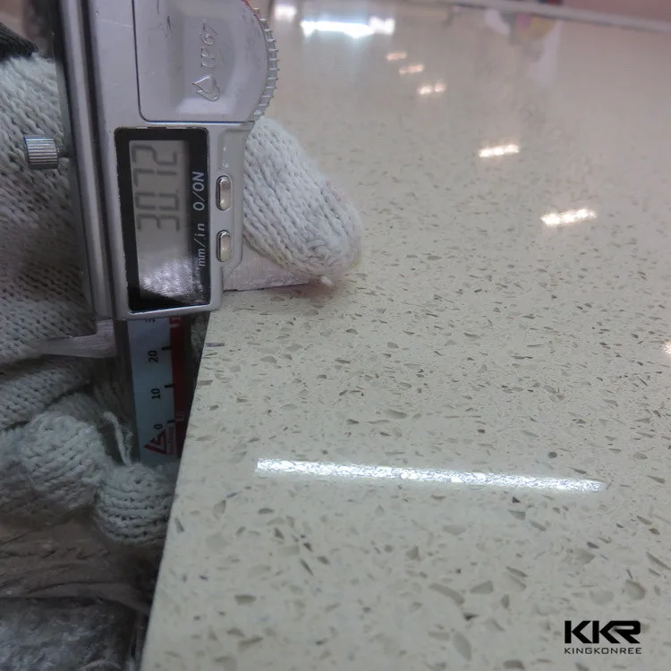 KKR Factory Price 12x760x3660mm synthetic marble quartz stoneSurface Slab for wall vanity top