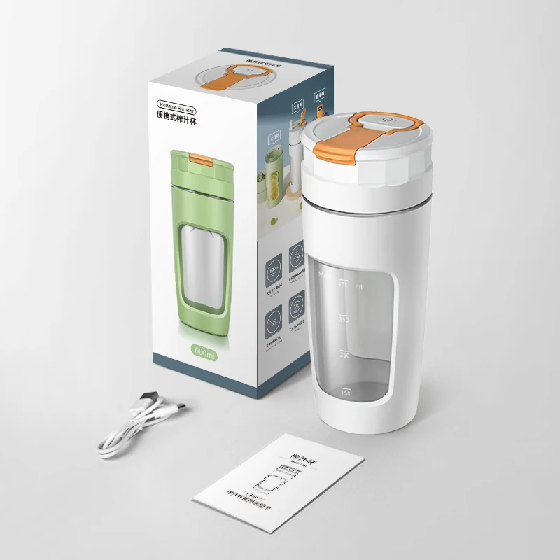 New arrival Portable Blender 600ML Wireless Rechargeable USB Juicer Cup Fruit Mixer Smoothie Juicer Blende