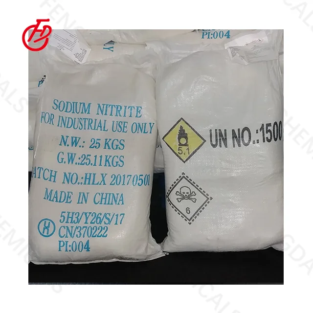 
Sodium Nitrite Salt NaNO2 Fengda Factory Supply Technical Grade 99% Sodium Nitrite 