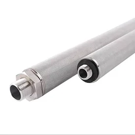 High porosity Cleanable 20-Inch 0.2 Micron Sintered Titanium Water Filter Candle Porous Titanium Industrial Filtration