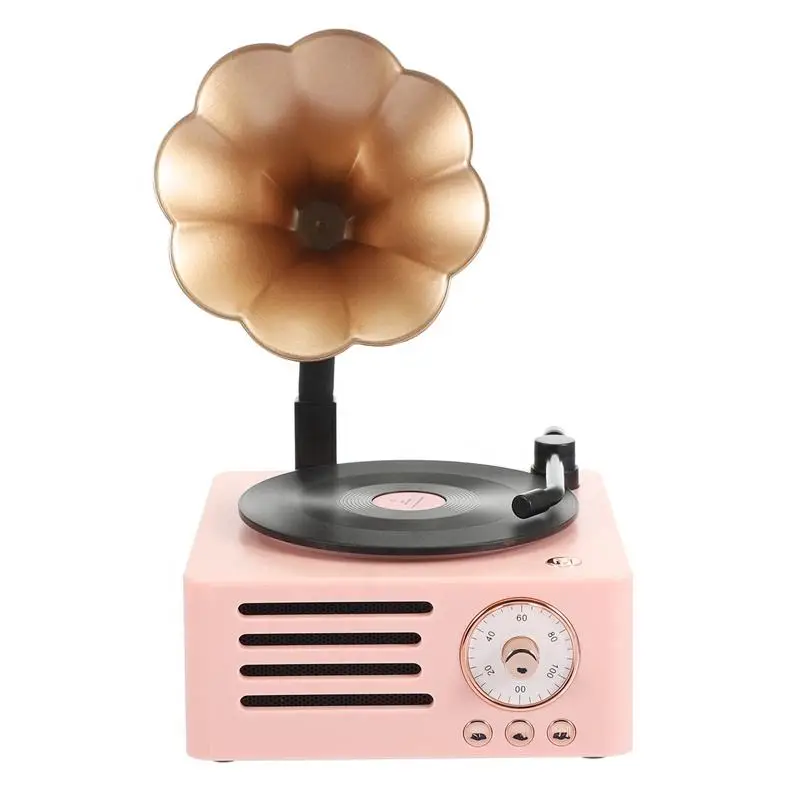 Portable Wireless Speaker Vintage Vinyl Record Player Mini Subwoofer music player sound equipment/amplifiers/speaker