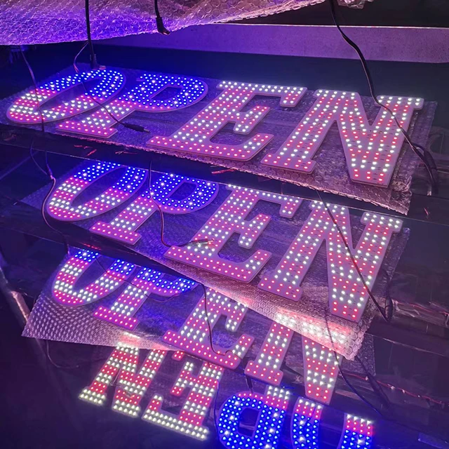 Manufacturer Design Custom 3D Advertising Letter Transparent Flexible Led Sign Board For Store Business