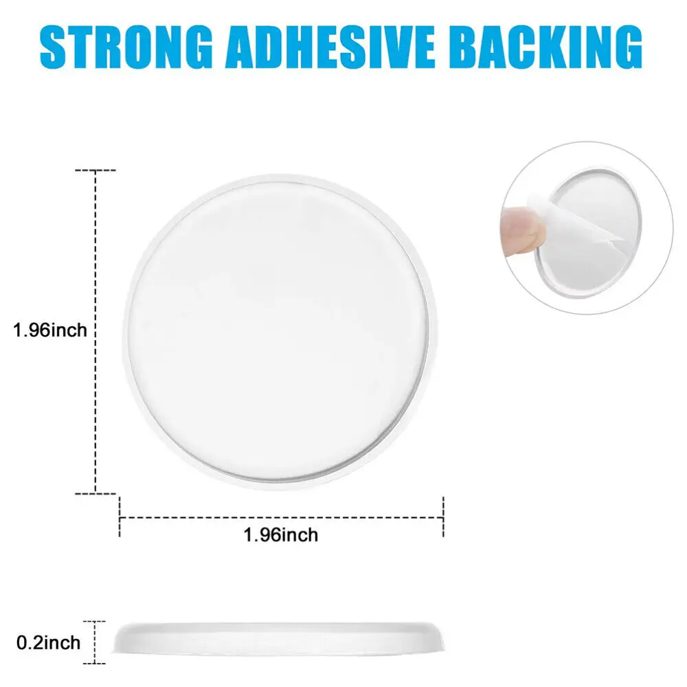 Door Knob Wall Shield, 6PCS Transparent Round Soft Rubber Guard Door Stopper Wall Protector Silencer, Stronger Self Adhesive