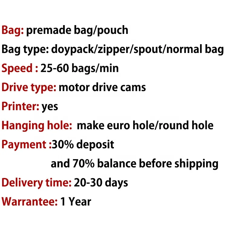 LINTYCO Automatic premade pouch bag rice nuts frozen food peanuts beans candy seeds dry fruits snack  Doypack packaging machine
