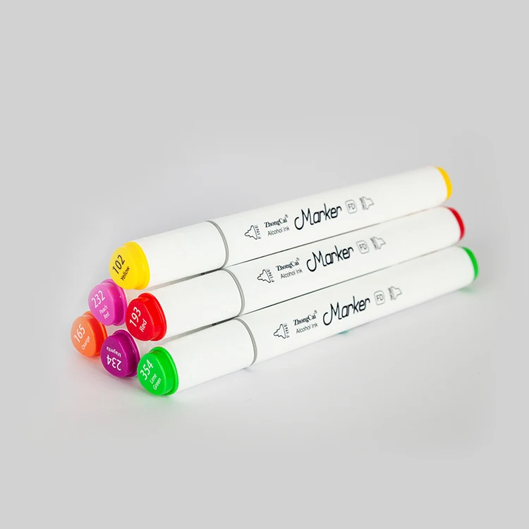 Dual tip highlighter marker pen for laminated paper