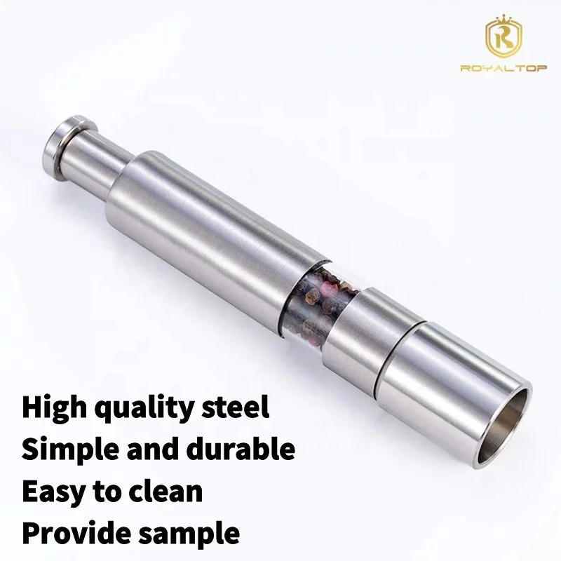 Premium kitchen Grinder stainless steel Spice Shaker Mini salt and pepper Mill for Peppercorns Sea salt Himalayan salt