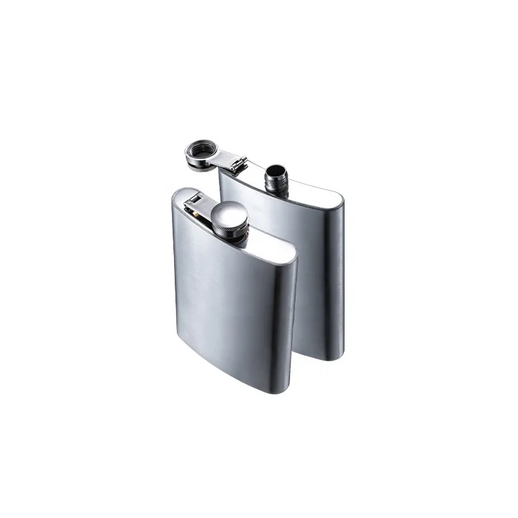 Manufacturers Custom Gloss Stainless Steel Hip Flask Promotional 7oz 8oz Hip Flasks For Men