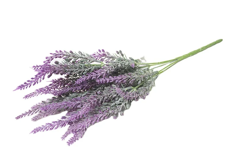 Luxury Artificial Purple Lavender Flower Plant for Home Garden Decor Plastic Lavender Plant Wholesale