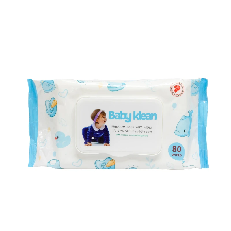 OEM Wholesale Free Sample Biodegradable  Water Soluble Nonwoven Unscented Baby Warmer Wet Wipes Tissue
