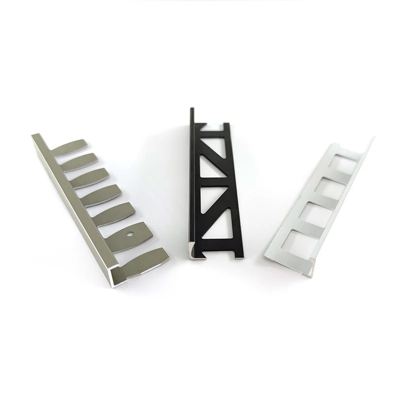 Skirting Wall Decorative Trimmings Ceramic Protection Silver Metal Aluminum Profile Tile Trim Edging
