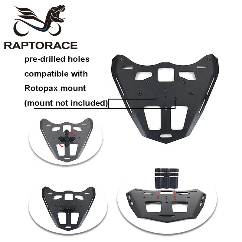 Raptorace fit for DUCATI MULTISTRADA 1200 1260 Enduro Aftermarket Aluminum Rear Luggage Cargo Rack