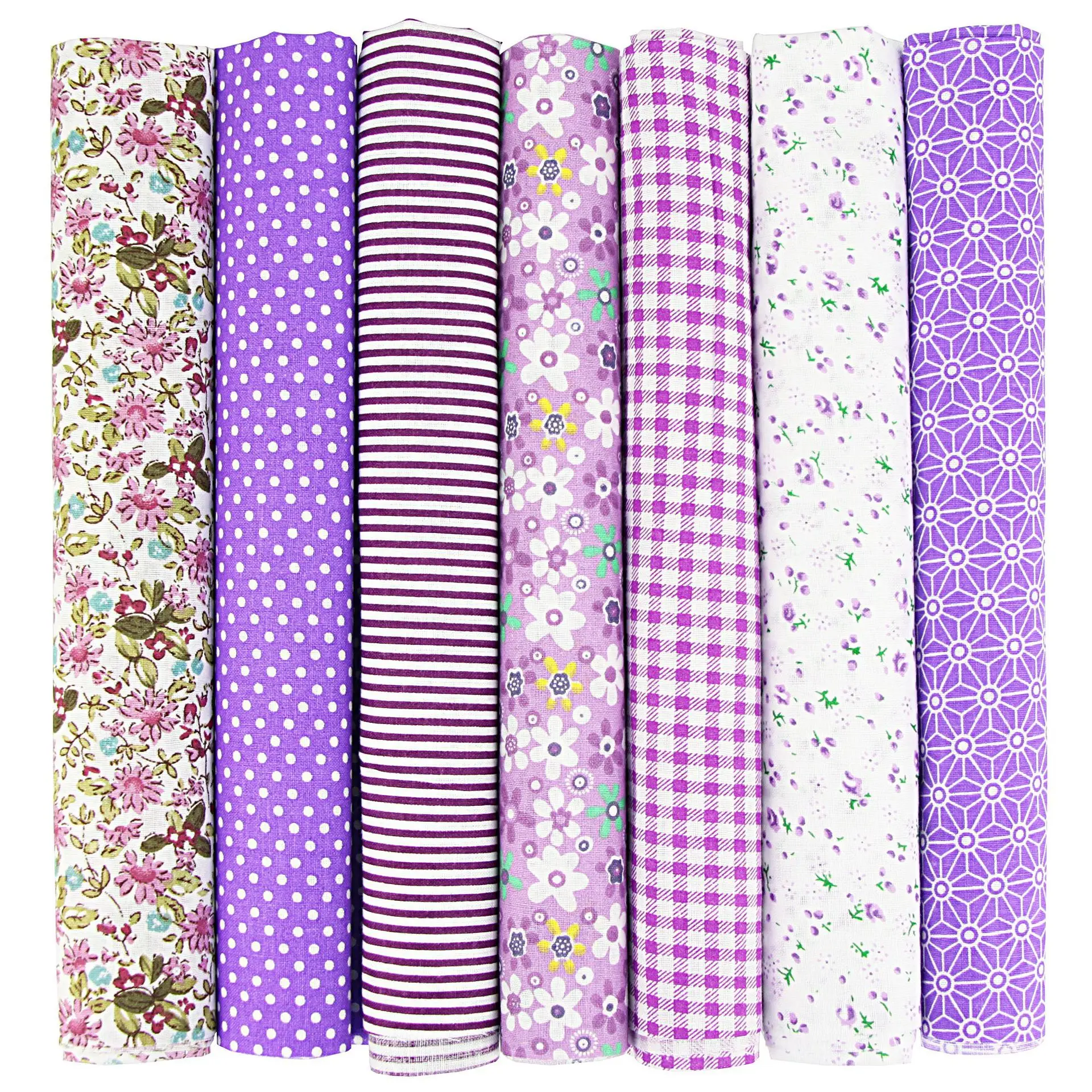 Fabric Squares Sheets Patchwork Craft Cotton Quilting Fabric Bundles DIY Patchwork Crafts with Different Patterns for Craft