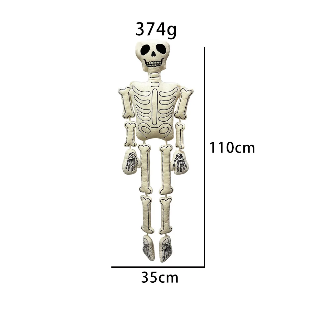 Custom Soft Toys 110cm Cotton Plush Skeleton Skull Dolls Bone Structure Figure Toys