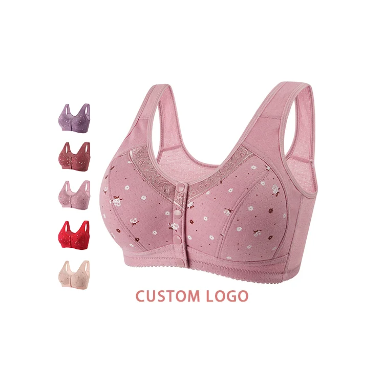 Comfort Plus Size Bras for Women Full Coverage Underwire Front Closure Wireless Underwear Plus Size Bras