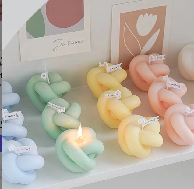 Wholesale Wedding 3D Candle Silicone Mold  Soap Resin Gyp Making Set Chocolate Cake Baking Tool Home Decor Mould Couple Gifts