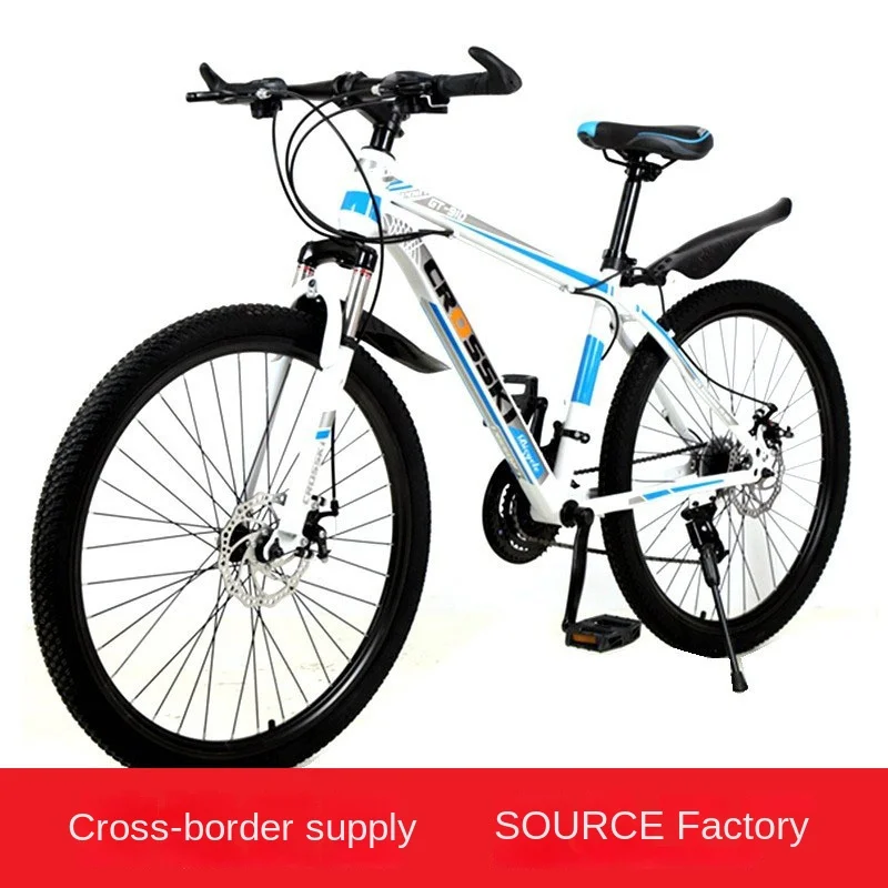 Factory wholesale adult mountain bike teenagers 26 24 inch variable speed double disc brake bicycle
