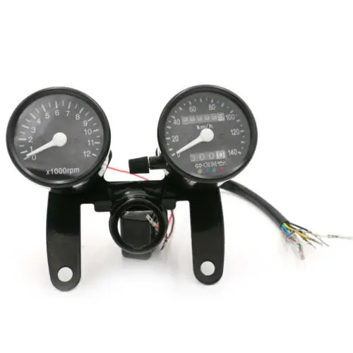 
Motorcycle Black LED Tachometer Km/h Speedometer Odometer Gauge W/Bracket Custom For Harley Honda Yamaha Kawasaki Dirt bike 