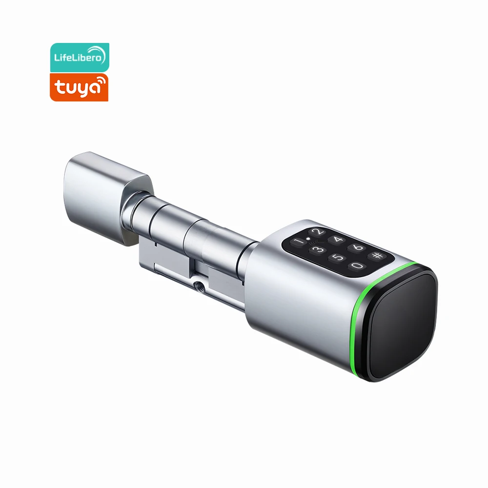 Lifelibero Tuya Smart In Europe Password Combination Keyless Lock Digital Remote Tuya App Digital Electronic Lock Cylinder