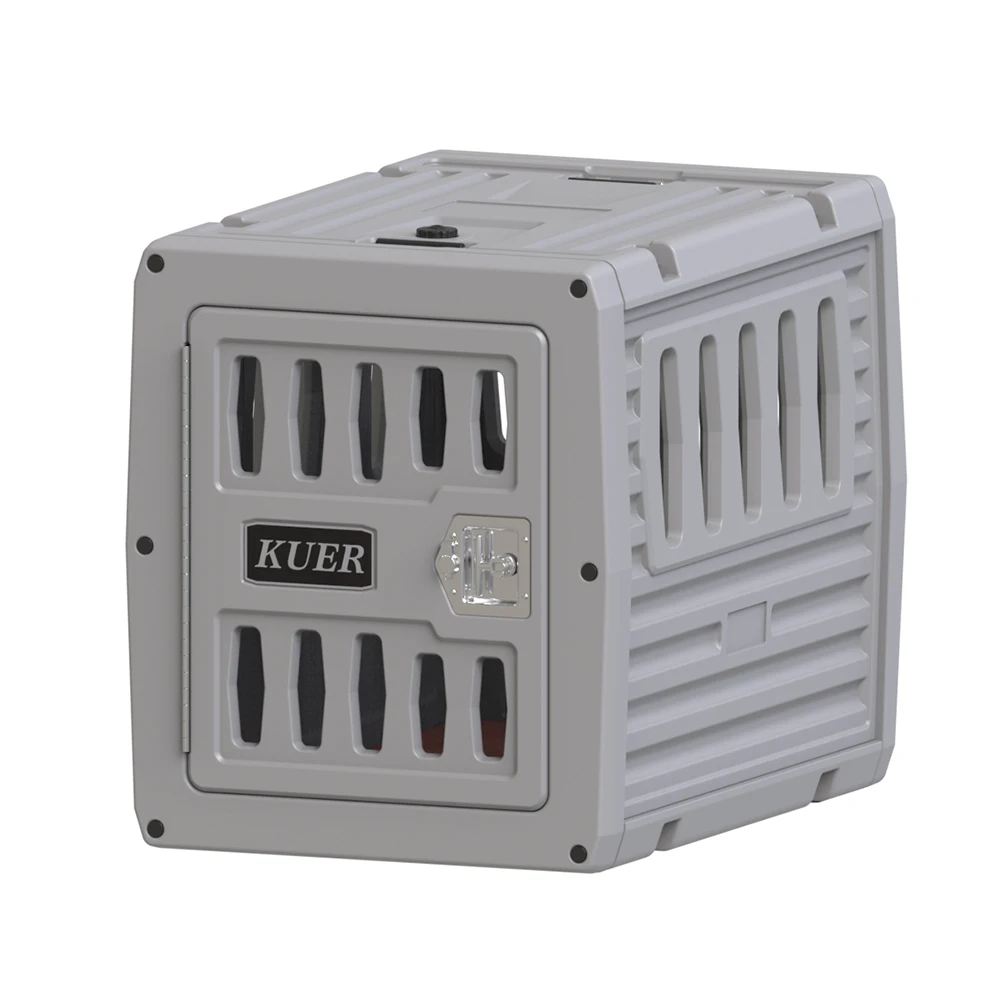 KUER plastic car transport rotomolded cage portable pet travel big dog Consignment Box kennel cage indoor