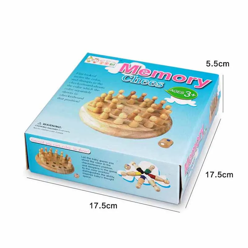 Hotsale Kids Wooden Memory Match Stick Chess Game Fun Block Board Game Educational Color Cognitive Ability Toy For Children