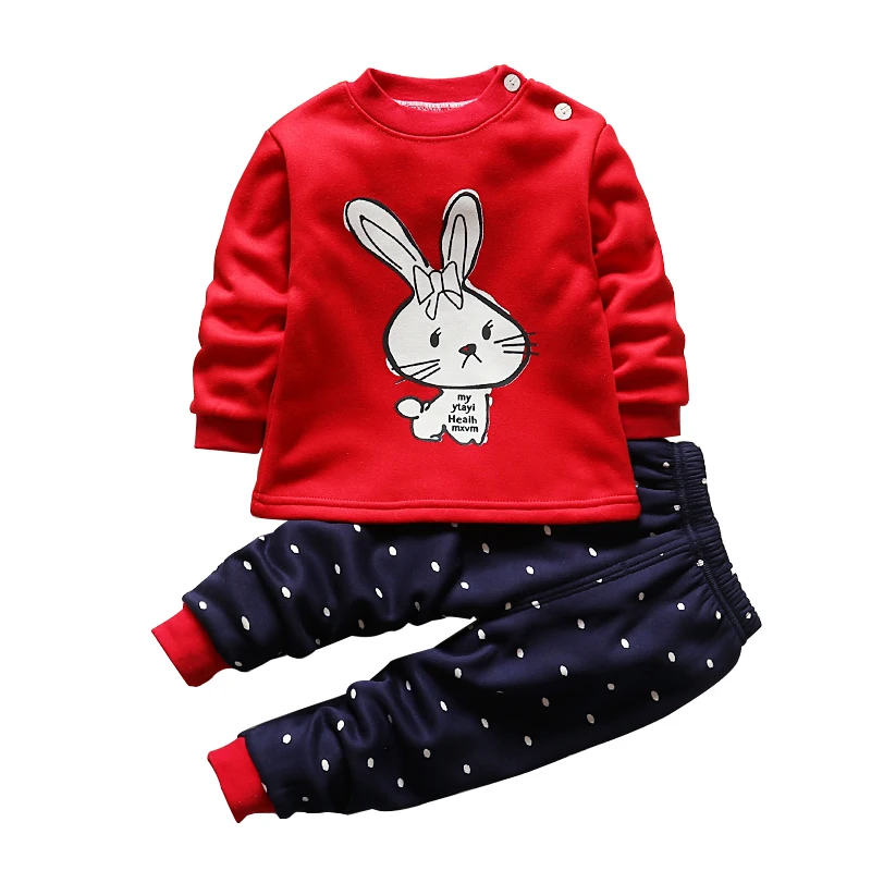 
Children thermal underwear set baby pajamas with velvet for boys and girls long Johns baby home wear 