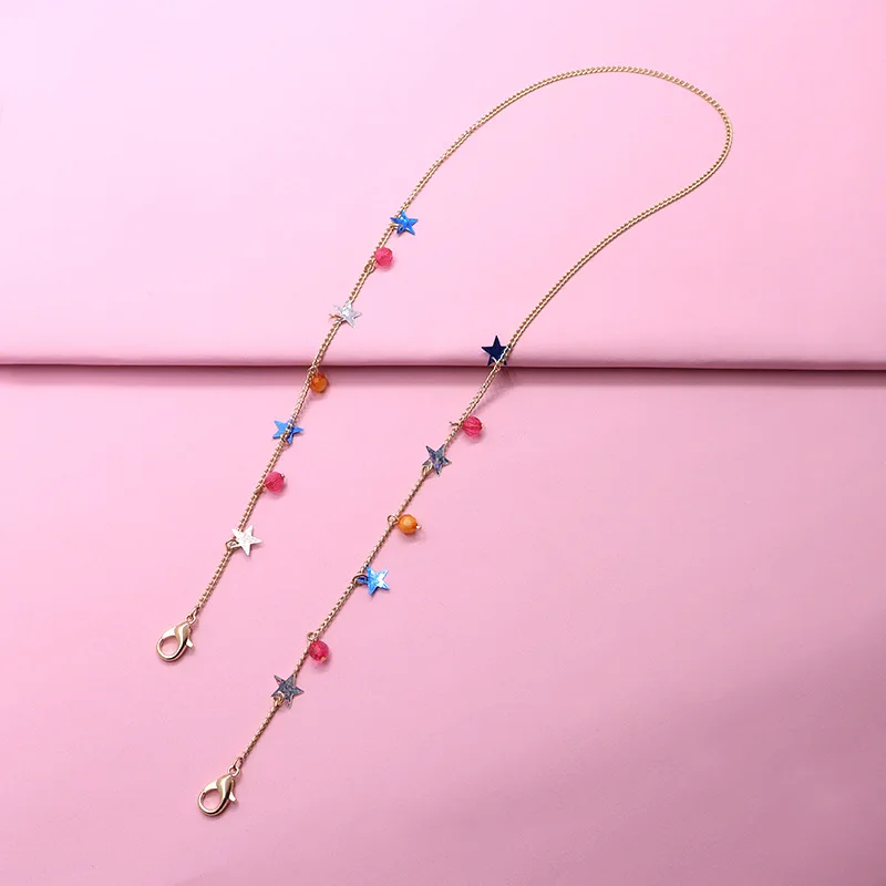 JOJO Amazon Hot Sale Facemask Glasses Star Necklace Face Mouth-muffle Gold Holder Rope Masker Chain from Vietnam