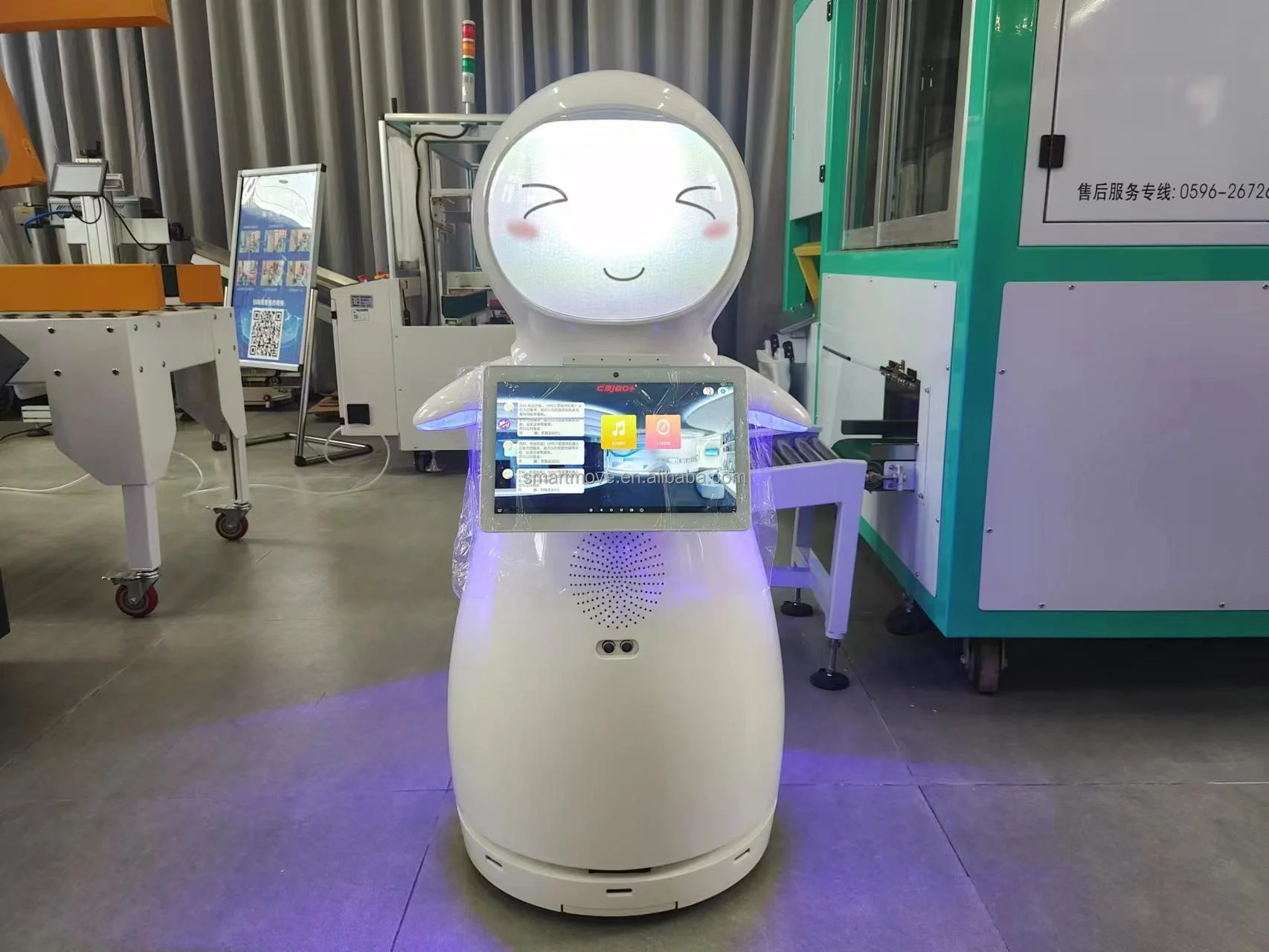 Popular Smart AI Service Robot 31KG ABS Material Android Control Welcome Guiding Robot Condition Used