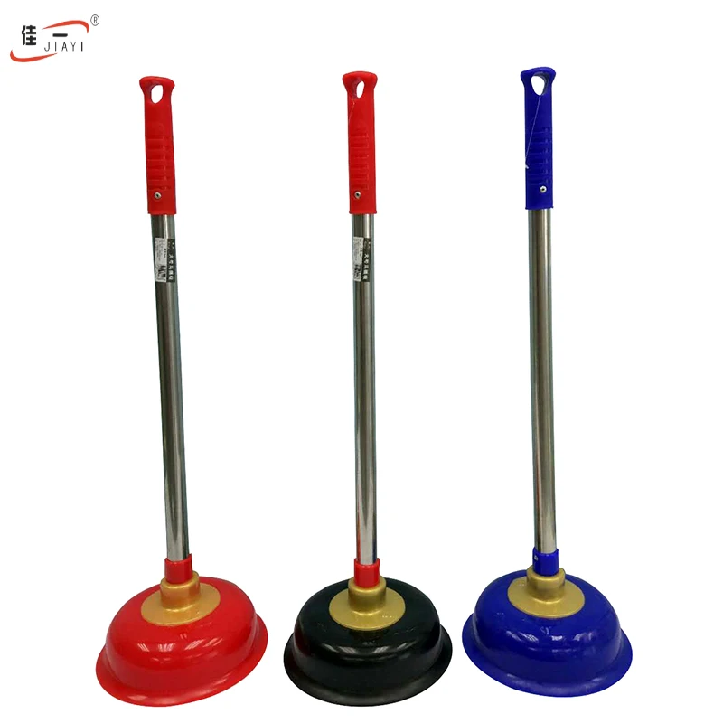 
Heavy Duty Stainless Steel bathroom Plastic toilet plunger 