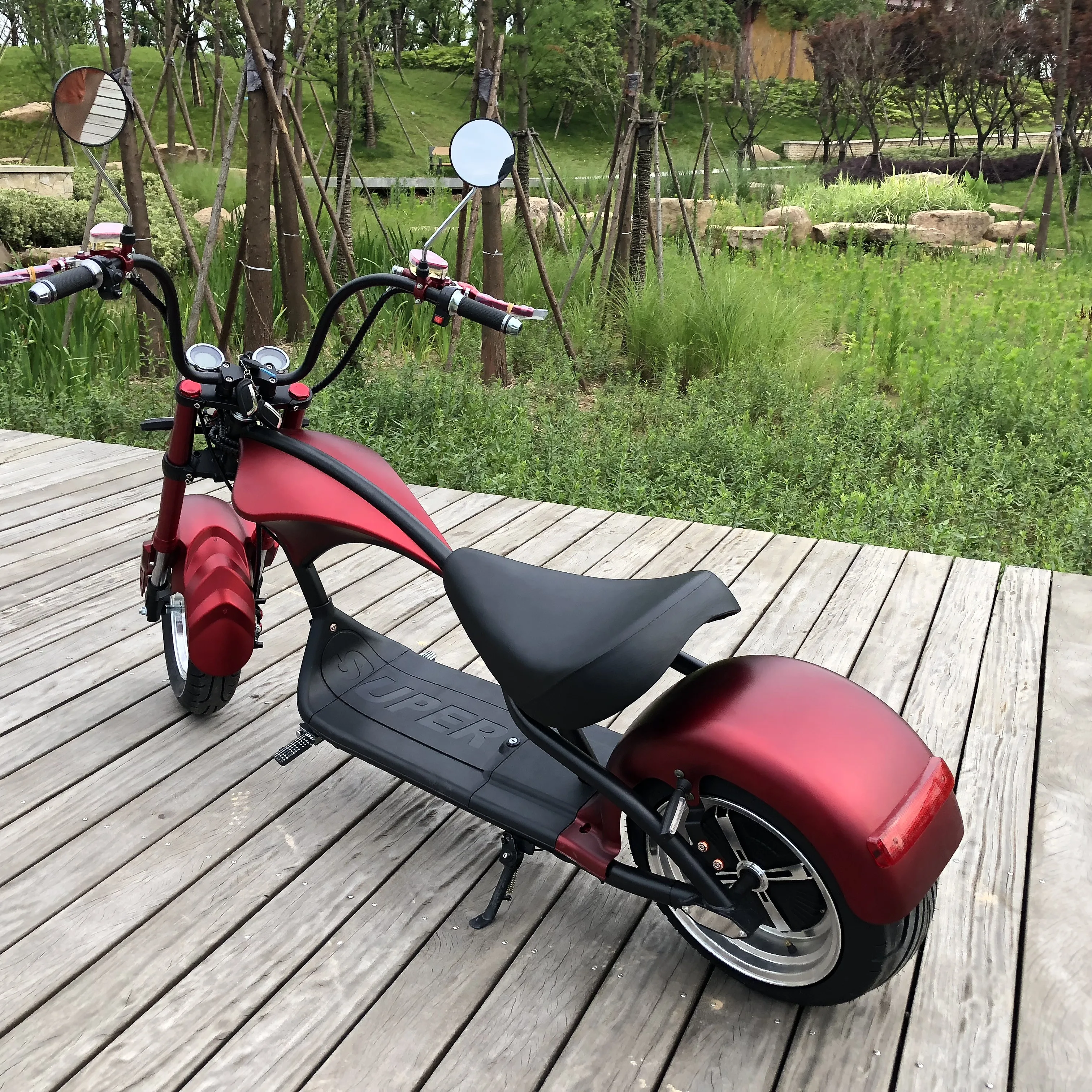 Retail Online Sale New Classic Electro Electronic Scooter Chopper Electric 1500W 60V 12AH