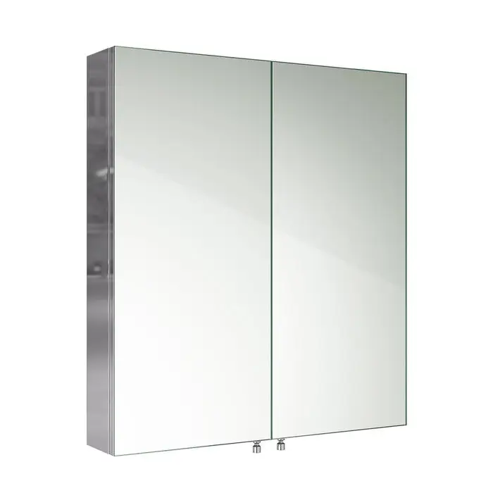 Stainless Steel Bathroom Makeup Medicine Storage Cabinet With Mirror