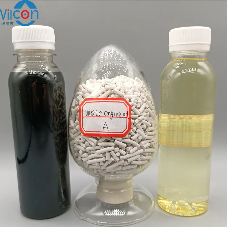 Waste engine oil recycle to diesel oil catalyst
