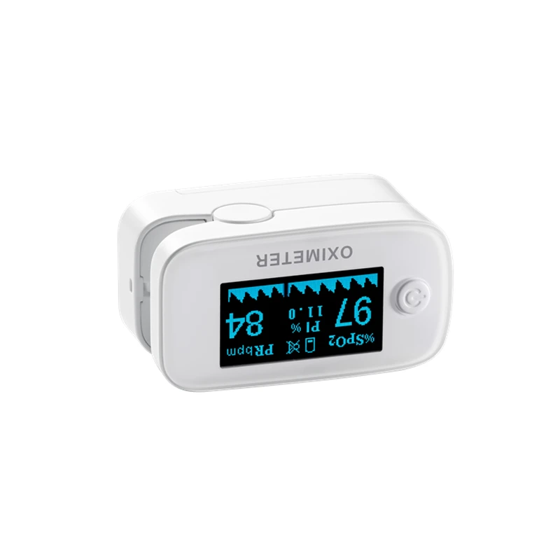 Portable and Lightweight with OLED Display Finger Pulse Oximeter Blood Oxygen Sensor SpO2 for Sports and Aviation