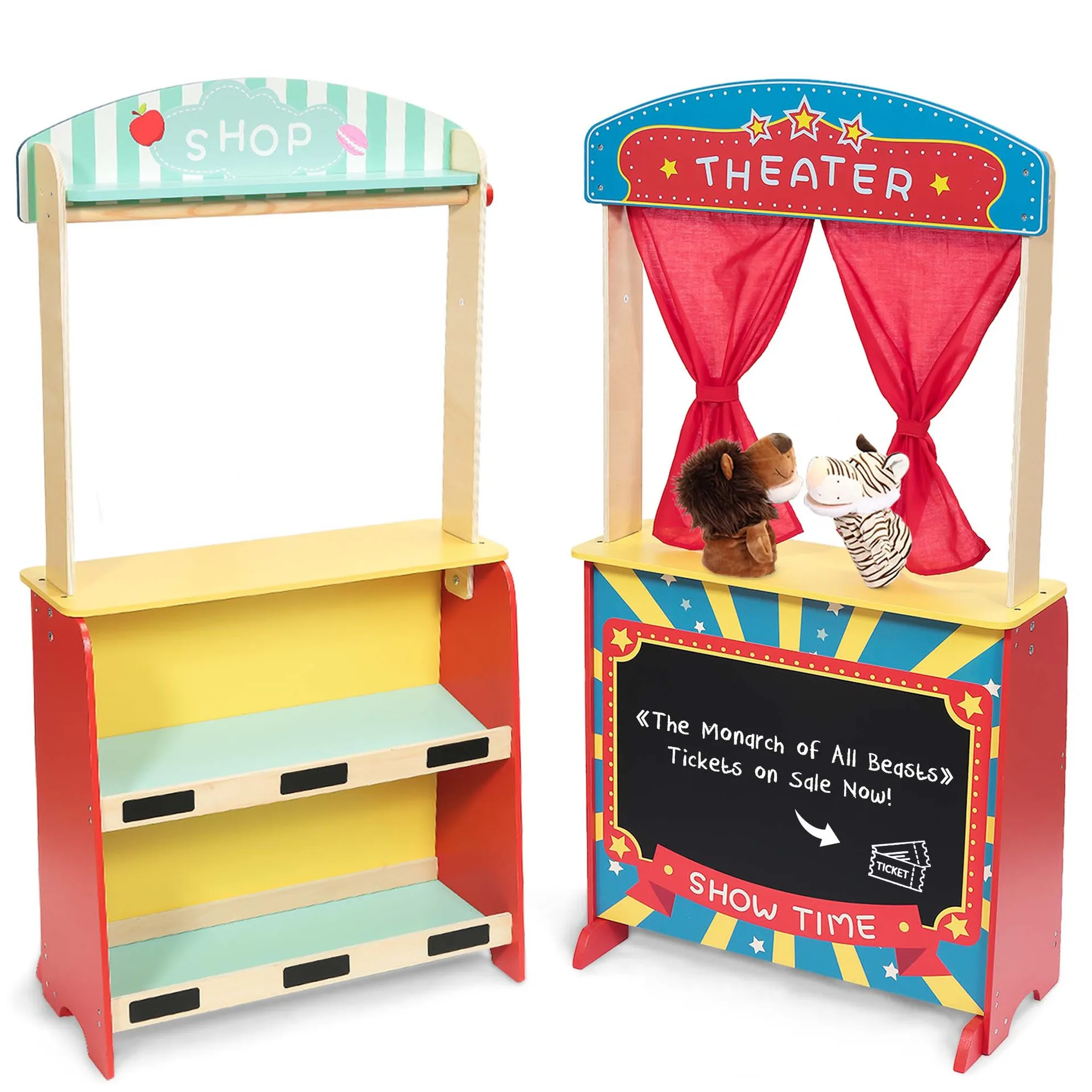 New solid wood doll houses kindergarten early childhood toys hand puppet theater play house