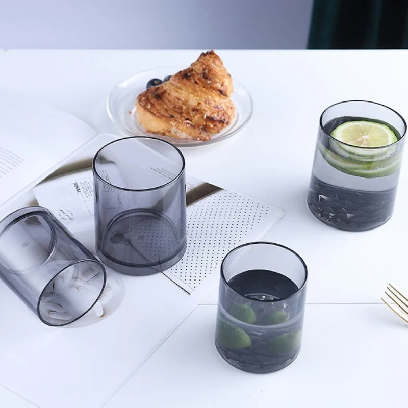 Wholesale high quality reusable acrylic 250ml PC tapered wine whiskey acrylic glass cup acrylic glasses for drinks