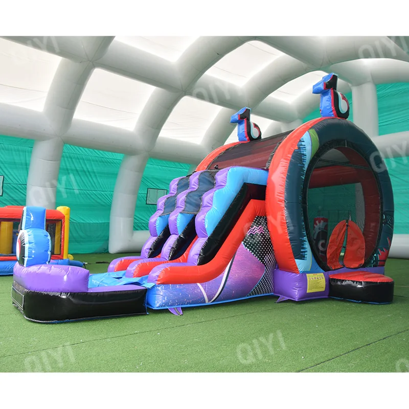 Commercial Grade Inflatable Bouncer With Slide TikTok Themed Inflatable Slide With Blower For Sale