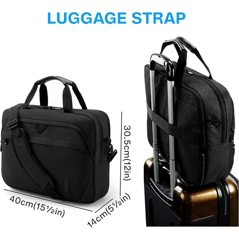 Wholesale custom 15.6 Inch Laptop Bag Large capacity Briefcase laptop case Durable Computer Business Shoulder Bag for Men
