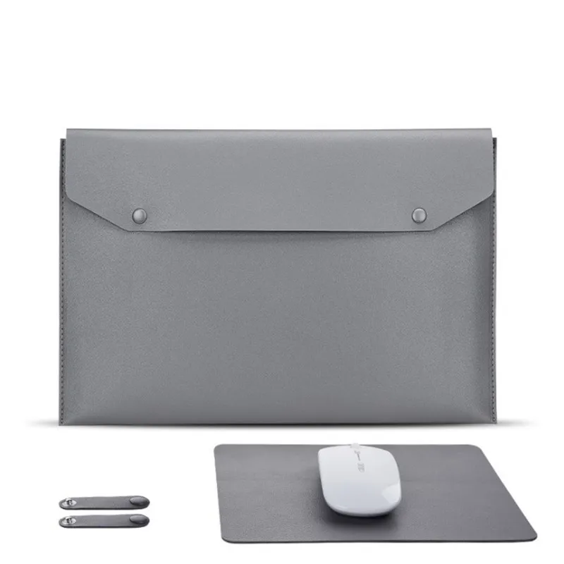 Luxury PU Leather Laptop Sleeve For Macbook 11 13 14 15 16 Inch Laptop Sleeve Bag For Thinkpad Notebook Bag Protective Sleeve