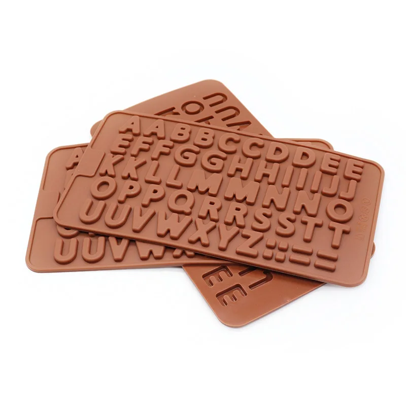 hot sale Silicone Candy Chocolate Molds Baking Mold customized digital alphabet chocolate mold for DIY