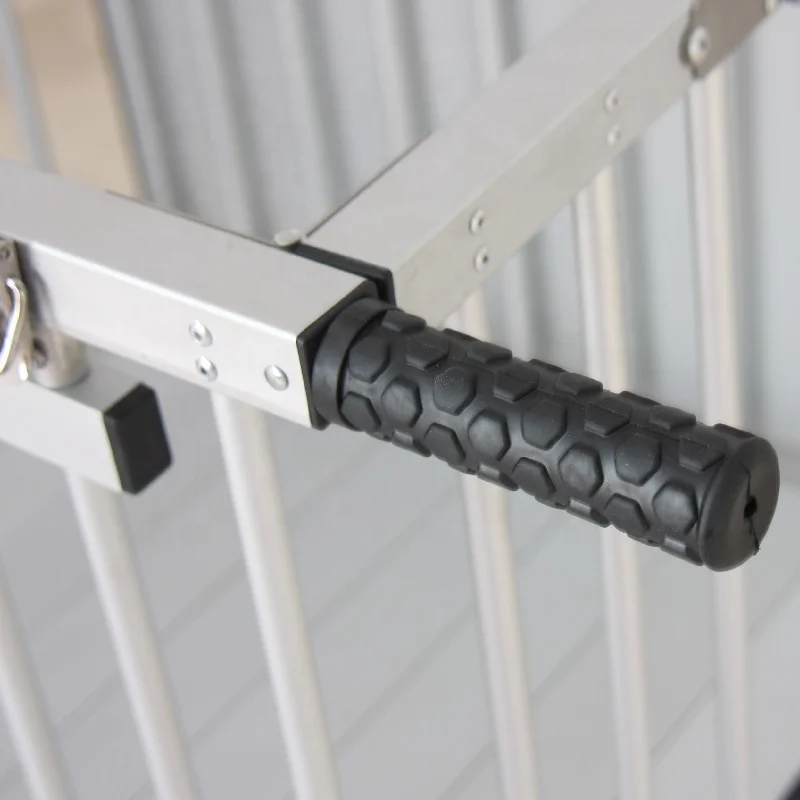 Dog show trolley aluminum cage pet carrier wheels portable two doors dog show trolley