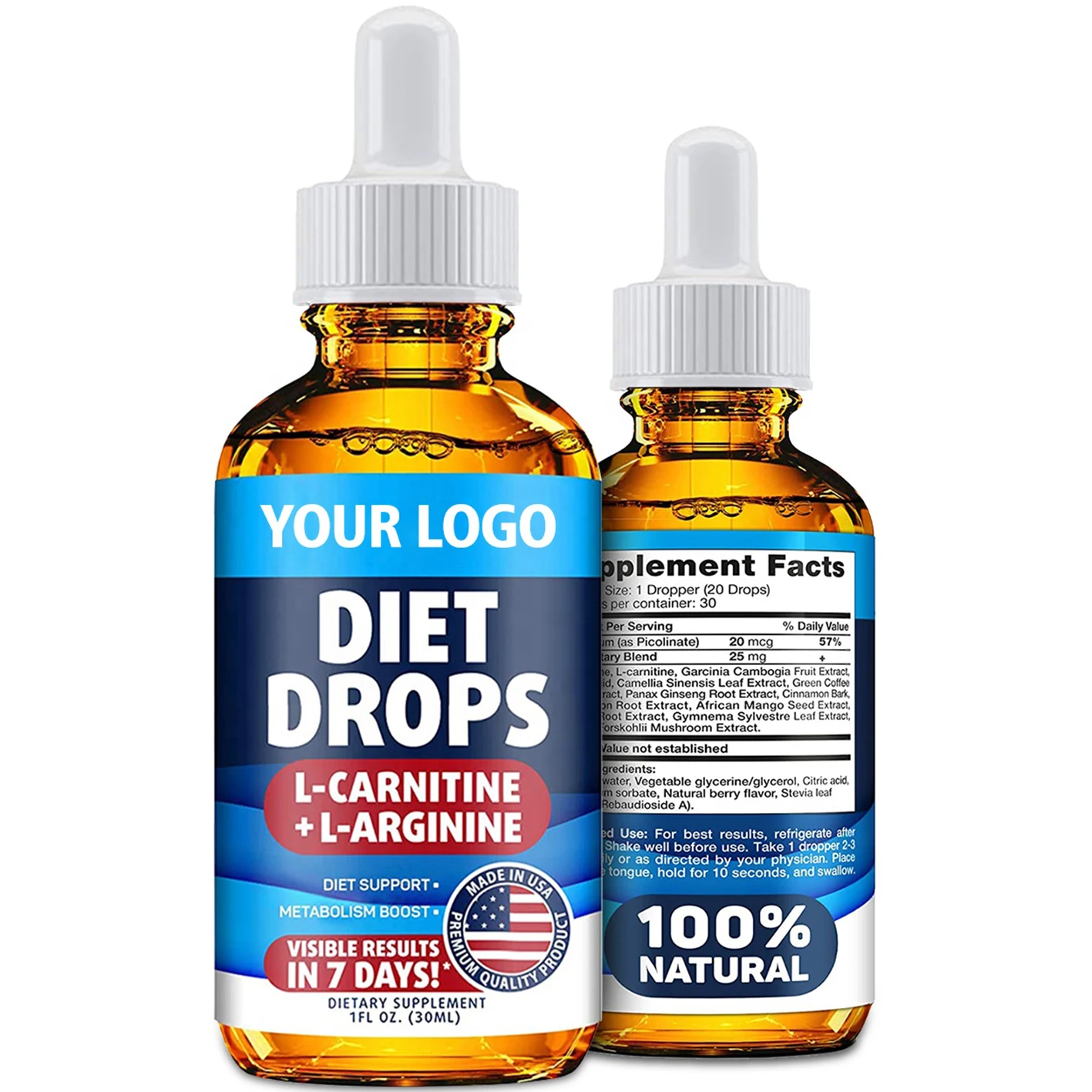 Factory Price Advanced Metabolism Booster Appetite Suppressant Liquid Lipo Spray Oil Weight Loss Rub Fat Burner Drops Raspberry