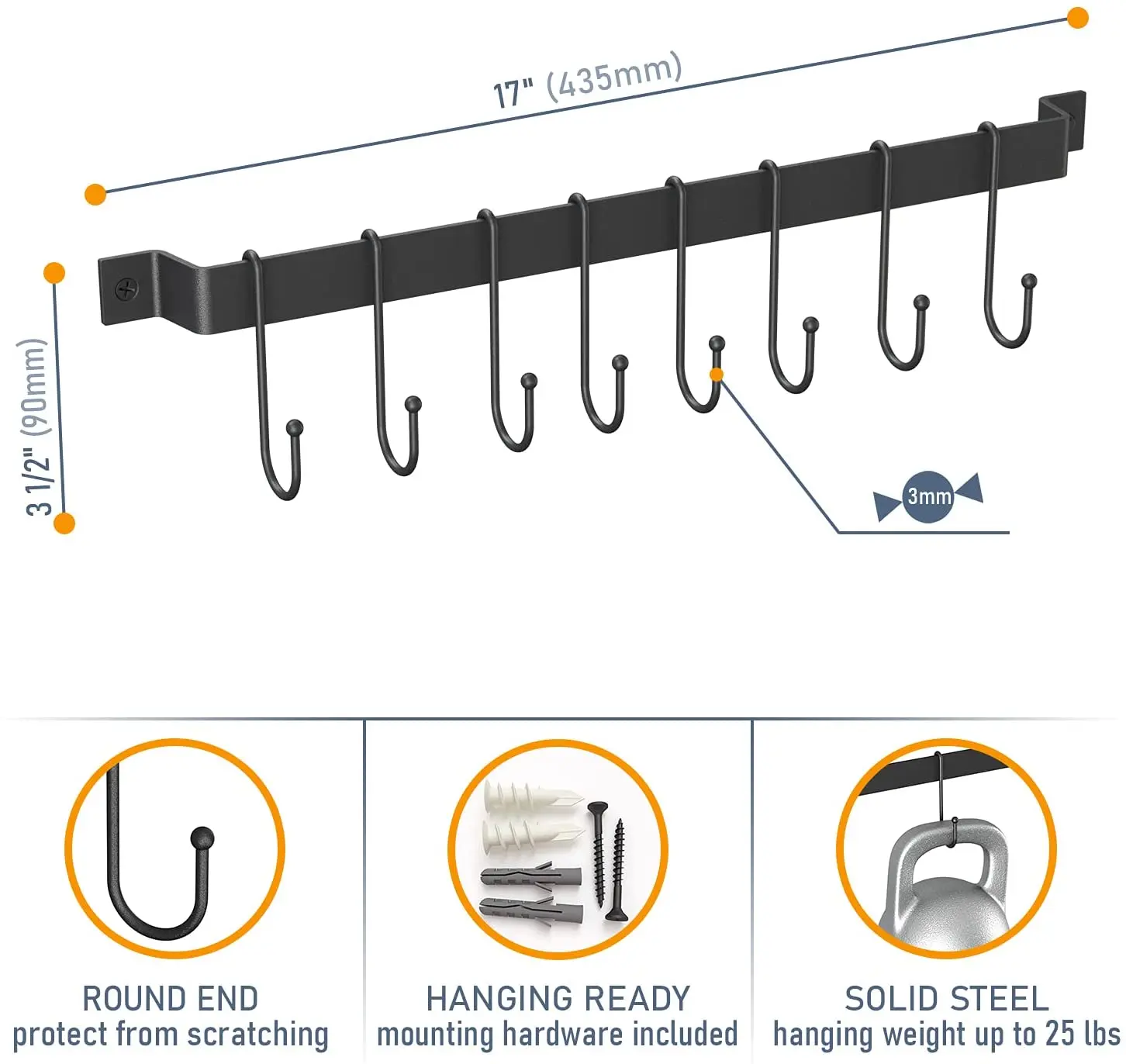 Factory Customization  Different Size Ultra Light Metal  Self-adhesive  Bathroom Towel Rack with Hook