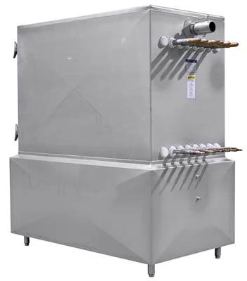 Pillow plate heat exchanger evaporator falling film chiller